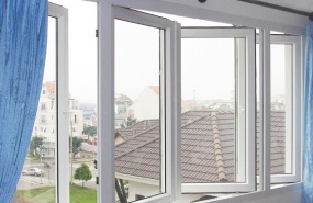 Cửa sổ mở quay 4 cánh màu trắng